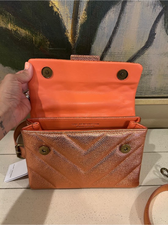 Kurt Geiger Handbags - Kurt Geiger MetallicOrange Kensington-NWT